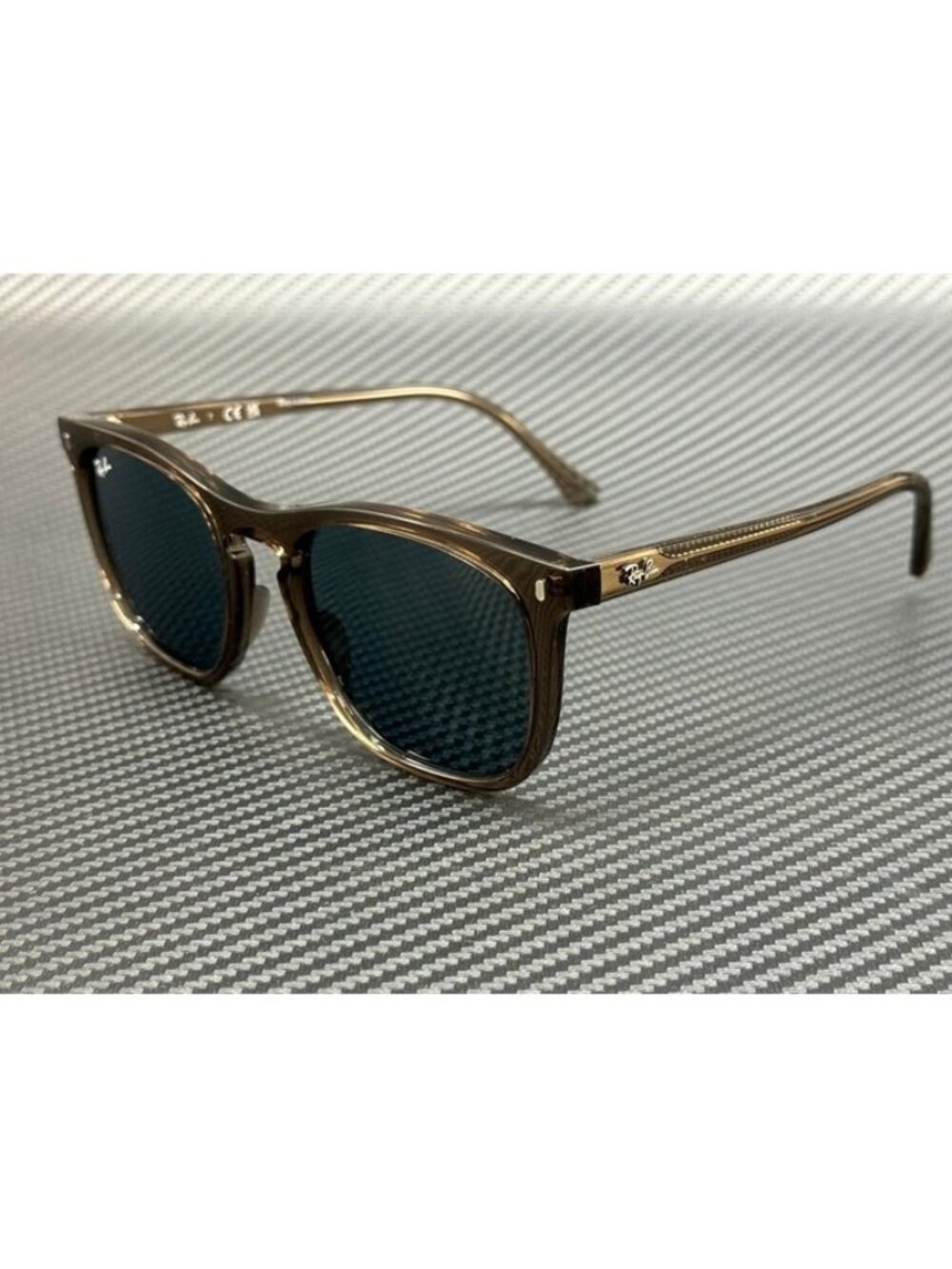 New Blue Men Transparent Brown Sunglasses 53-21-145